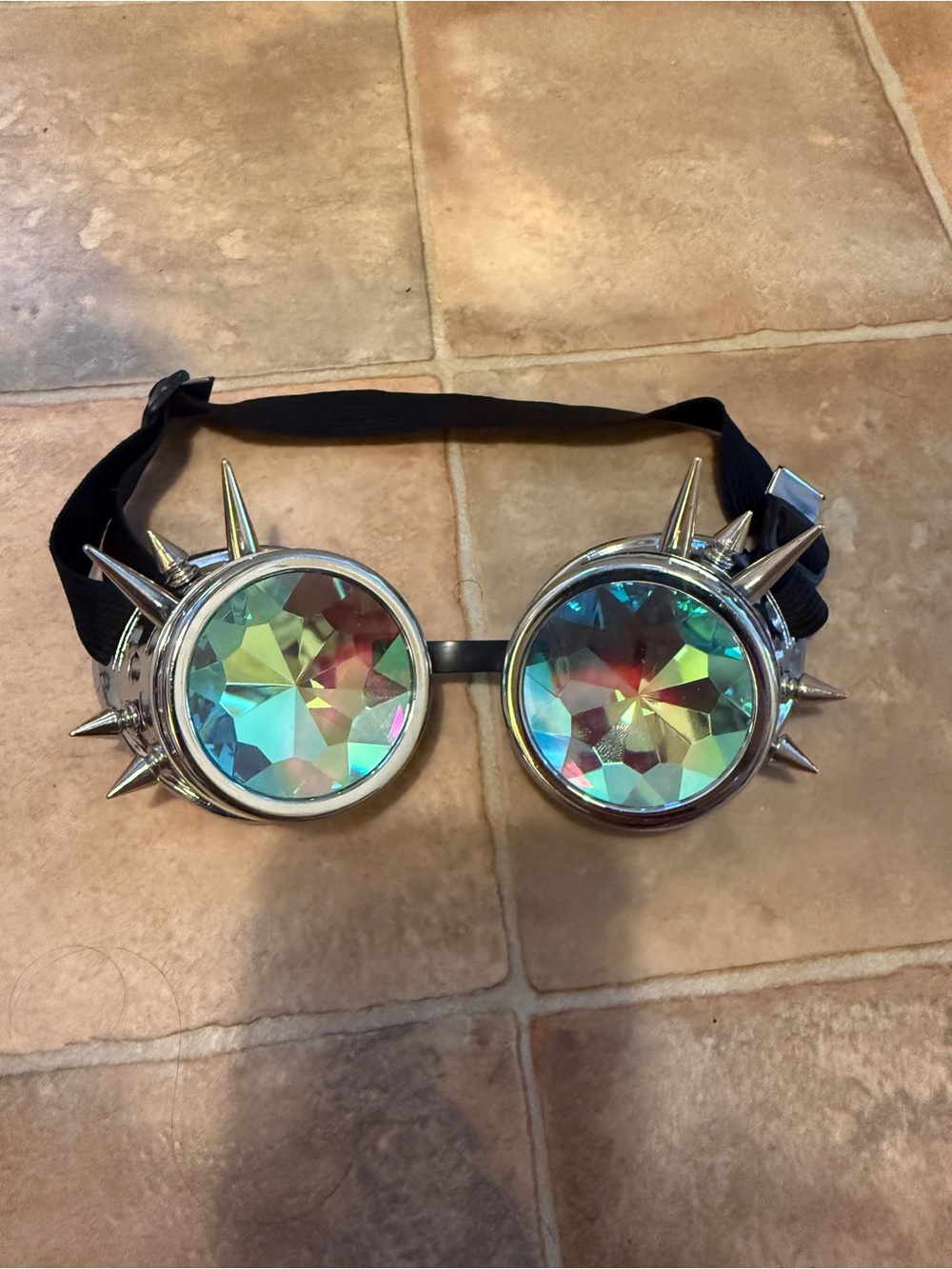 Iridescent Kaleidoscope Spike Goggles